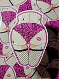 Pink Lace Booty Sticker
