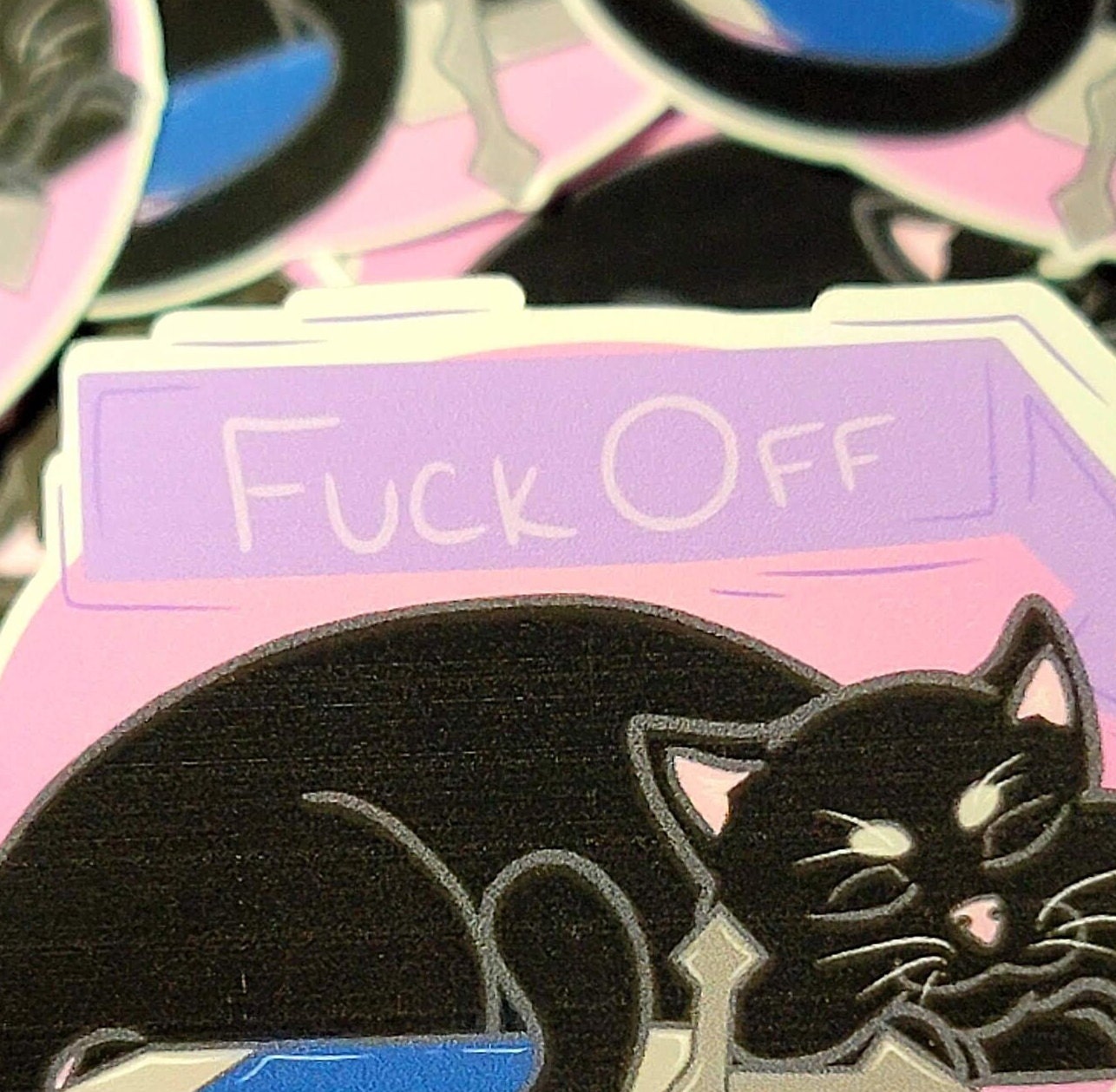 Rude Cat 'n' Sword Sticker