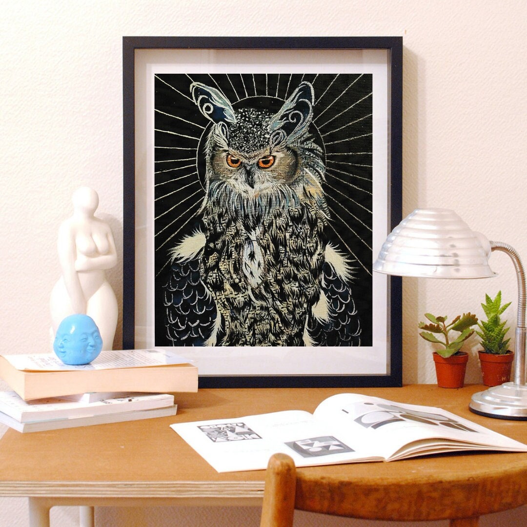 Great Horned Owl 8x10 Art Print