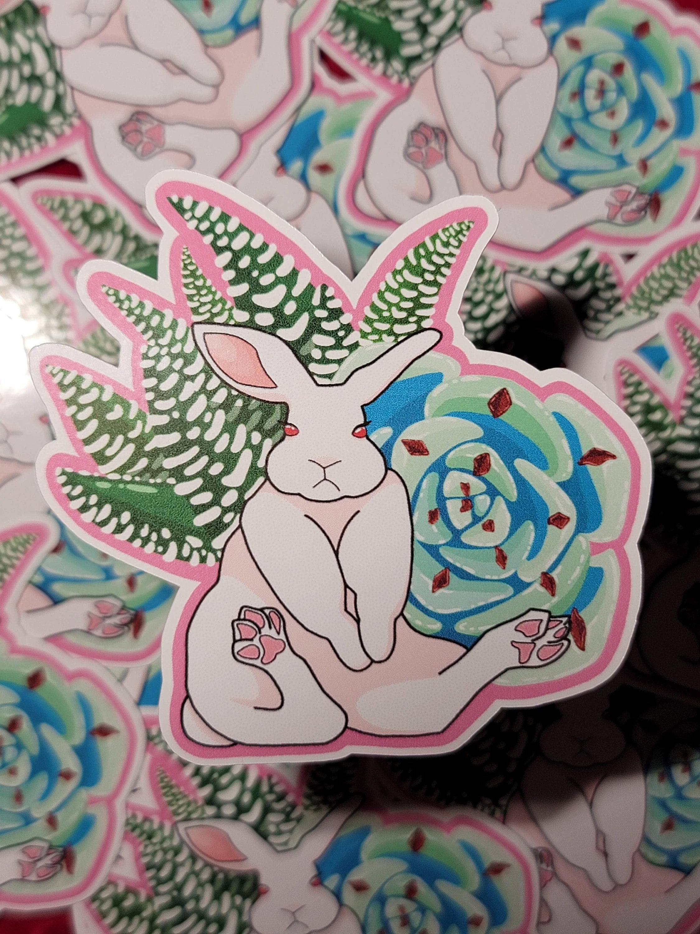 Succulent Bunny Sticker