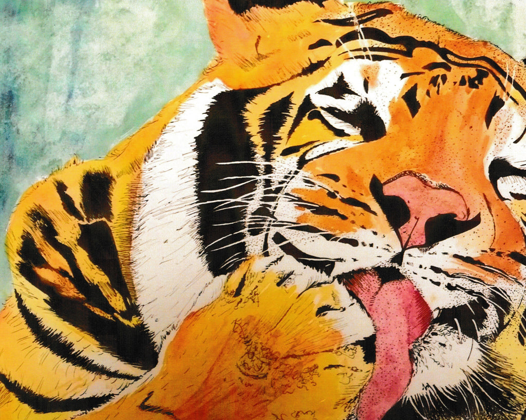 Watercolor Tiger 8x10 Art Print