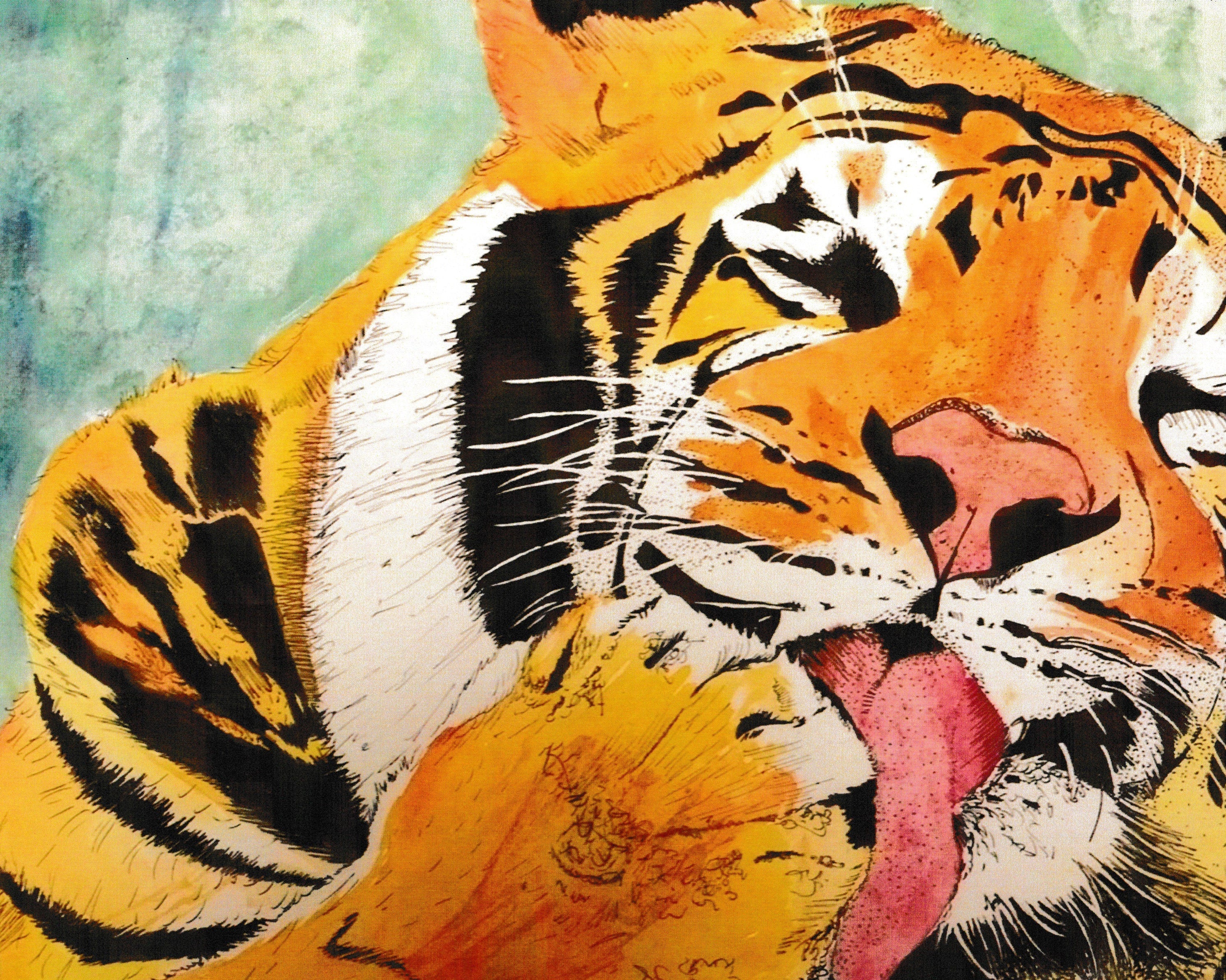 Watercolor Tiger 8x10 Art Print